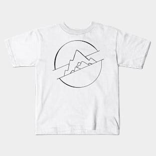 Mountain range V2 (Black) Kids T-Shirt